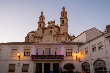 Olvera city in sunset in Spain