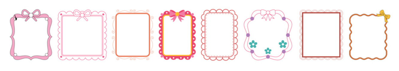  decorative border frame clipart bundle 