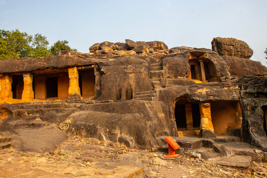 Udaygiri and Khandagiri are ancient rock-cut caves near Bhubaneswar, Odisha, showcasing Jain heritage, inscriptions, monasteries, artistry, and historical spirituality, significance, architecture 