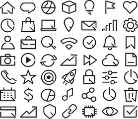 Premium Linear Vector Icon Set for Modern UI/UX and Web Design