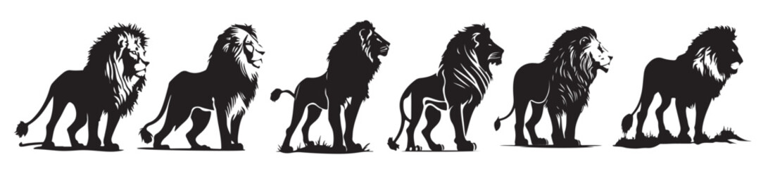  lion king silhouette black logo animals silhouettes icons  © Iske