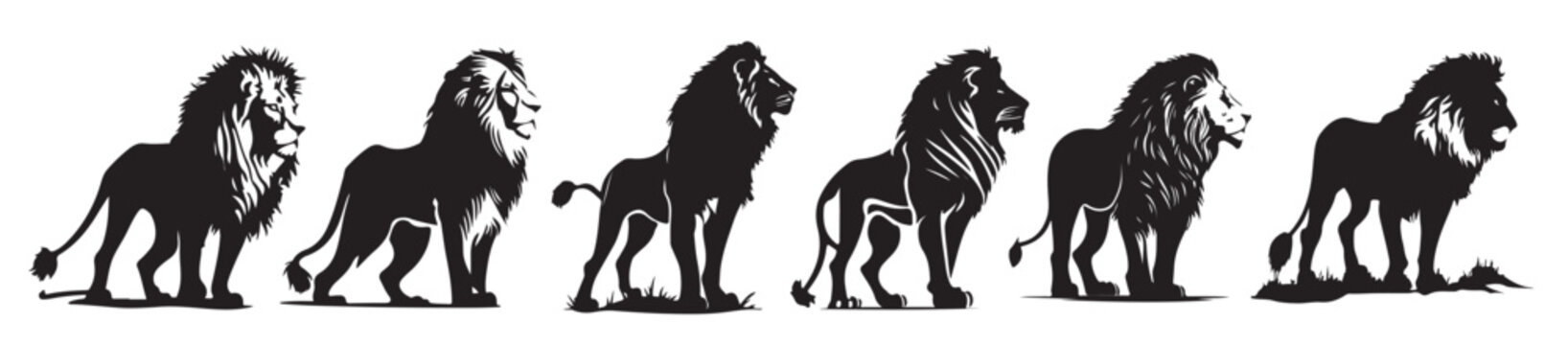  lion king silhouette black logo animals silhouettes icons 