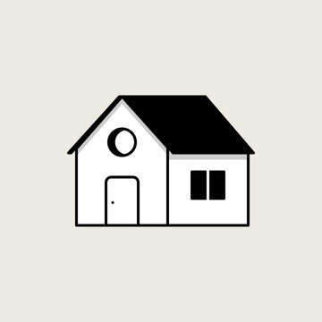House vector icon. Home building vector illustration.