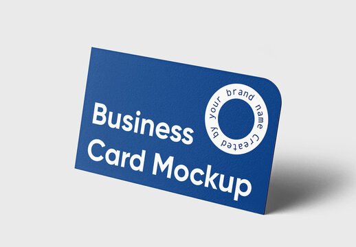 Round Corner Business Card Mockup