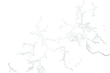 Thunderstorm with Lightning in Dark Clouds isolated on transparent background