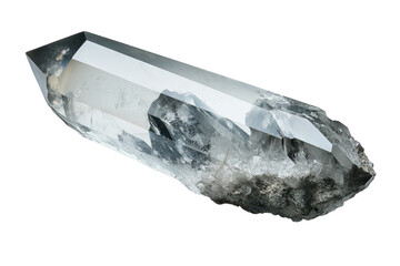 Bending Crystal with Distorted Light Refraction isolated on transparent background