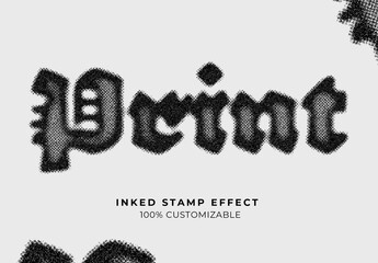 Inked Stamp Text Effect