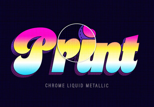 Gradient Print Text Effect