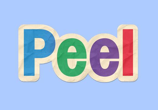 Paper Sticker Text Effect