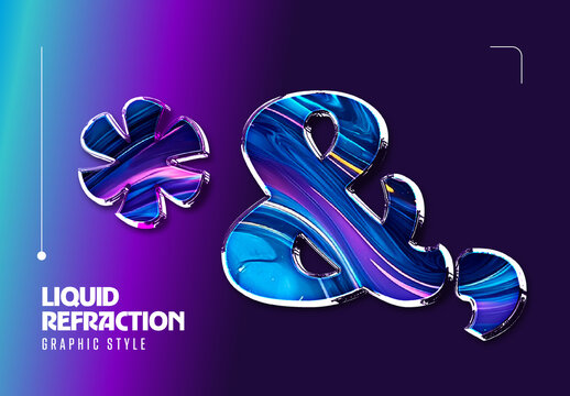 Liquid Refraction Text Effect