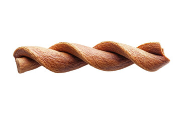 Top View of Twisted Cinnamon Stick isolated on transparent background