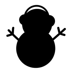 Snowman vector silhouette