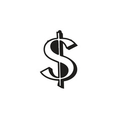 Obraz premium Dollar Icon – Minimal Finance and Business Symbol
