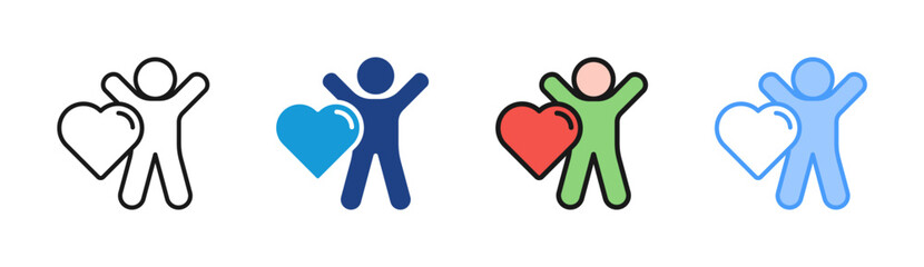 Obraz premium Healthy Lifestyle icon set multiple style collection