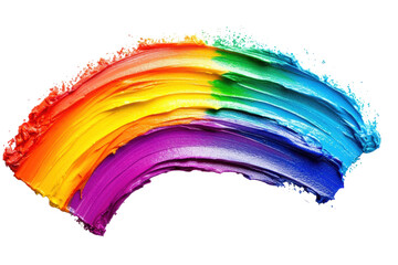 Top View of Vibrant Rainbow isolated on transparent background