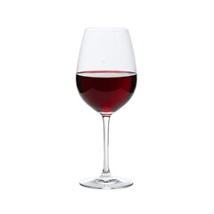 Fototapeta premium Glass of red wine isolated on gray background