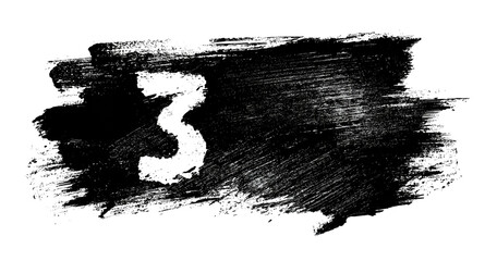 Dark textured brush stroke with rough edges on a black background