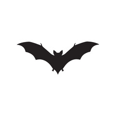 Fototapeta premium Vampire Bat Flying silhouette vector flat illustration design on white background