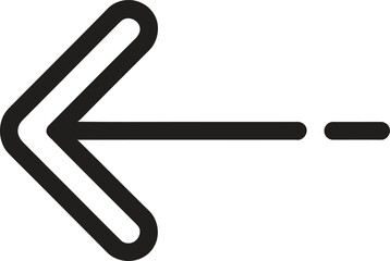 Obraz premium Left arrow line icon. Direction, move, back, navigation, symbol vector illustration