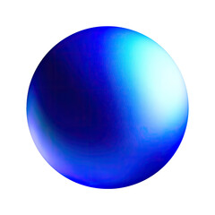 Blue planet with swirling texture and bright spot, against a black backdrop