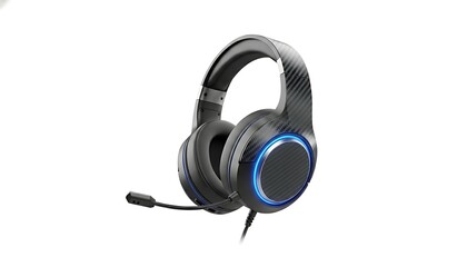 Professional Gaming Headset with Blue LED Accents Isolated on White Background1