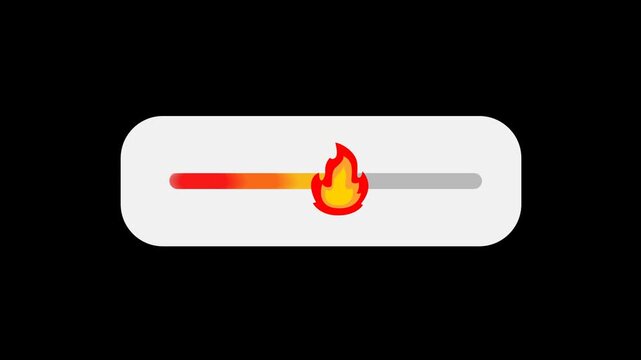 Instagram stories reaction sticker. Interaction bar with fire emoji. Animated social media flame slider. Voting and feedback interface overlay showing 100 percent approval.