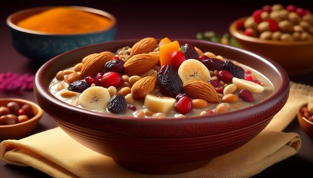 a ure also known as asure noah s pudding in the bowl is a legume and dried fruit delicacy generative ai