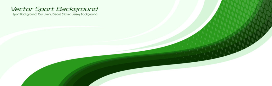 car livery design. sporty background design for vehicle vinyl wrap and car branding green color vector template EPS 10