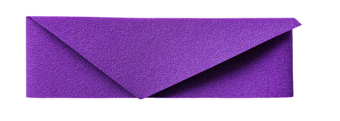 Purple envelope with triangular flap against black background