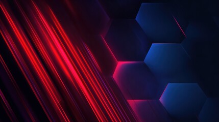 Purple Hexagonal Digital Network Background with Futuristic Glow
