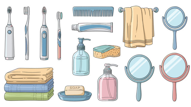 hygiene items clipart