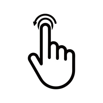 touch left icon , swipe left icon
