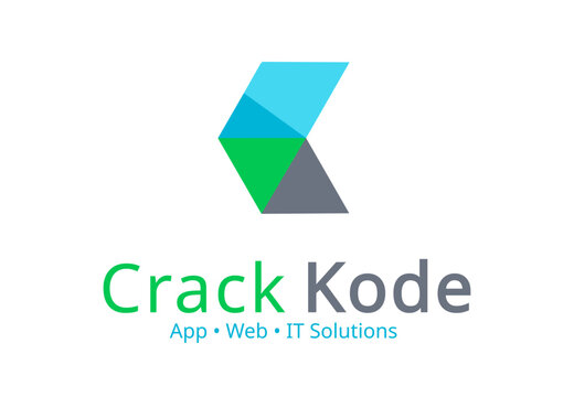 Crack kode a modern logo best for cyber security, coding and Web solutions 