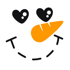 Snowman face vector 