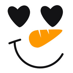Snowman face vector 