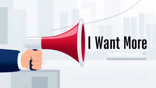 Bright Red Megaphone Symbolizes Immediate Call For Increased Customer Engagement And Sales