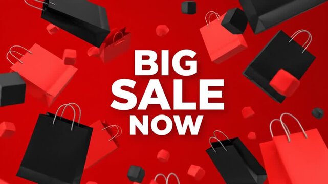 Big Sale Shopping Bags Animation.