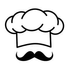 Chef hat vector icon