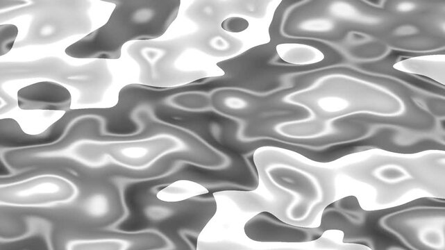 Abstract fluid patterns create a mesmerizing monochrome wave effect on the surface