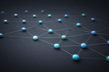 Interconnected Spheres Network - Abstract Data Visualization