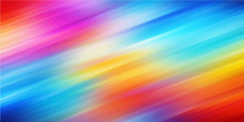 Obraz premium A vibrant abstract rainbow background features a digital wave pattern with bright colors and motion blur texture to create a modern artistic wallpaper backdrop