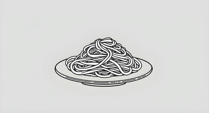 noodles, pasta, food, meal, plate, bowl, cuisine, asian, italian, ramen, spaghetti, lunch, dinner, restaurant, cooking, kitchen, tasty, delicious, savory, comfort, carb, fresh, hot, handdrawn, sketch,