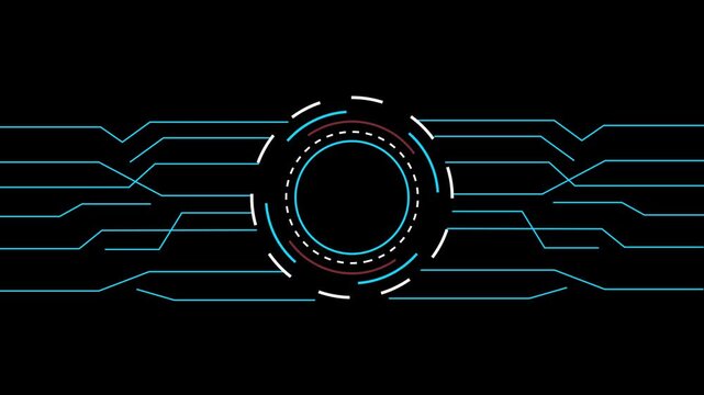 Abstract Tech Circle Background User for game and digital technology background.4k video presentation