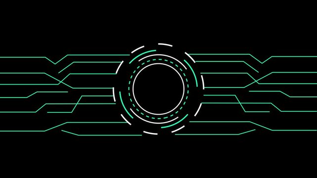 Abstract Tech Circle Background User for game and digital technology background.4k video presentation