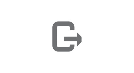 Gray Arrow Right Icon Symbol.