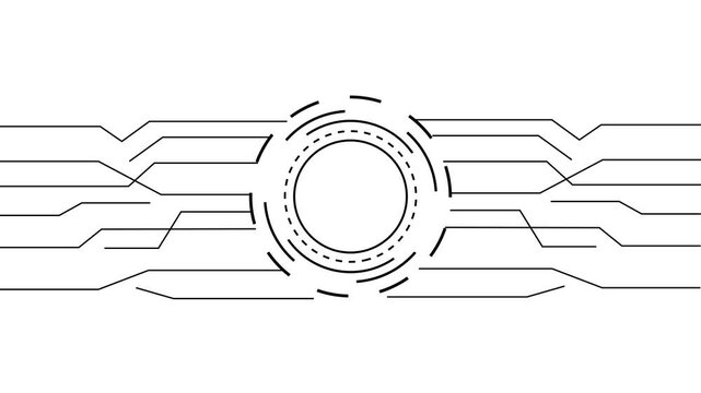 Abstract Tech Circle Background User for game and digital technology background.4k video presentation
