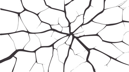 Obraz premium Contrast black and abstract cracked surface pattern cracks texture