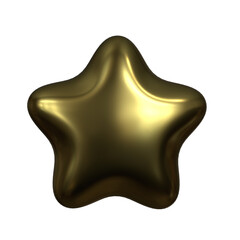 metallic golden star