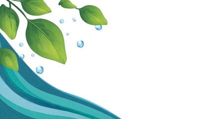 Environmental water conservation banner modern professional look