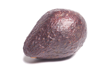 Ripe fresh avocado isolated on white
